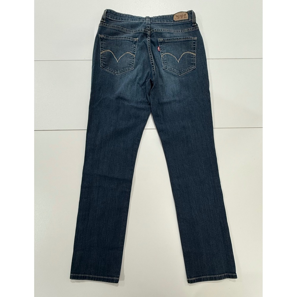 Levi's Women's Mid Rise Skinny Jeans W28 L32 Dark Wash Denim 258 - Picture 8 of 12